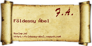 Földessy Ábel névjegykártya