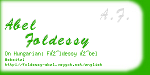 abel foldessy business card